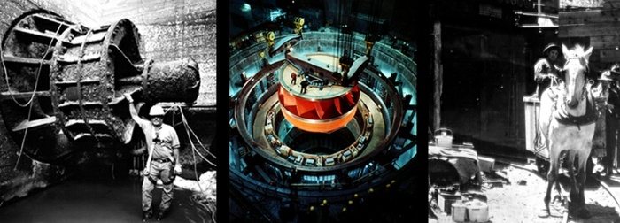 päť nadrozmerných objektov pri stavbe priehrady v roku 1974 z-1974-inštalácia-z-priehrady