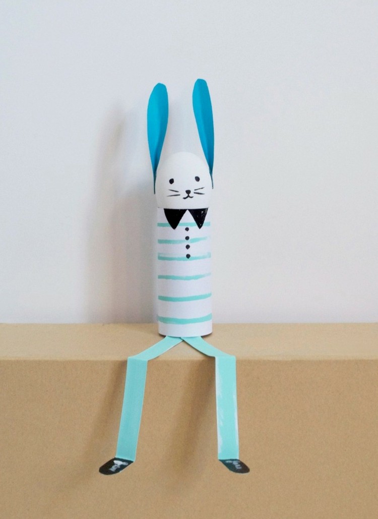 Veľkonočné vajíčko-zajačik-záchodový papier-rolka-diy-deti