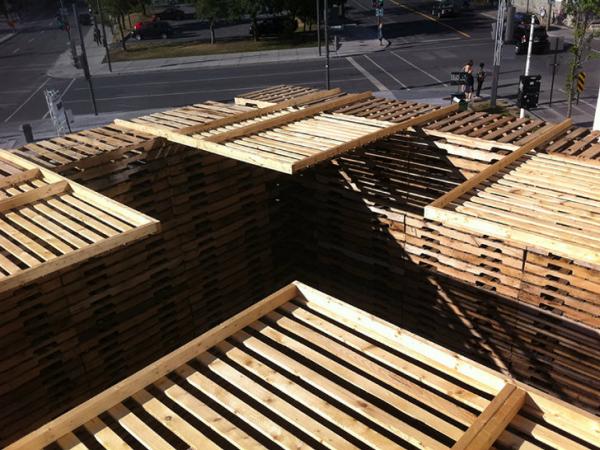 vyrobené z recyklovaných europaliet foret II strešné laty