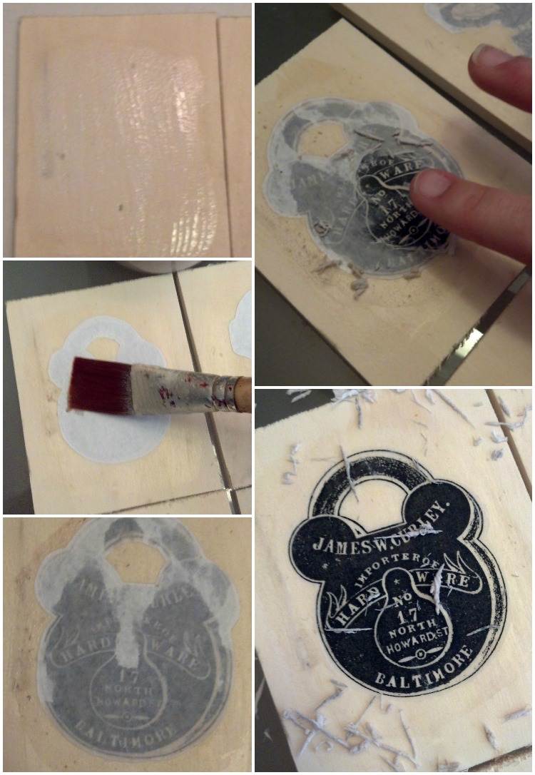 fotka návod na tlač dreva drevená doska vintage deco