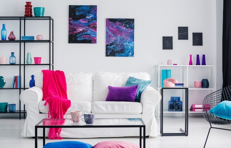 Fotografia na plátne ilustrácia priestoru na stene v obývačke