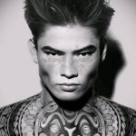 ETHNIC TATTOOS №214 - изключителна версия на модела, която може да се използва добре за обработка и нанасяне като етнически татуировки за жени