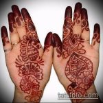 foto af mehendi -tatovering på håndfladen (mehendi on) (værdi) - eksempeltegning - 003