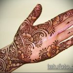 foto af mehendi -tatovering på håndfladen (mehendi on) (værdi) - eksempeltegning - 027