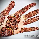 foto af mehendi -tatovering på håndfladen (mehendi on) (værdi) - eksempeltegning - 031