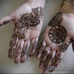 foto af mehendi -tatovering på håndfladen (mehendi on) (værdi) - eksempeltegning - 034