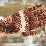 foto af mehendi -tatovering på håndfladen (mehendi on) (værdi) - eksempeltegning - 077