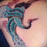 Jó példa a gólya tetoválásra - a rajz alkalmas marabou gólya tetováláshoz