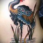 A gólya tetoválás remek példája - a rajz alkalmas marabou gólya tetováláshoz