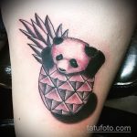 Testni primjer gotove tetovaže ananasa - crtež je prikladan za tetovažu ananasa na donjem dijelu leđa