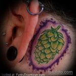 Testna verzija izvedene tetovaže ananasa - crtež je pogodan za akvarel tetovaže ananasa