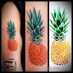 Izvorna verzija postojeće tetovaže ananasa - crtež je prikladan za tetovažu ananasa na zglobu