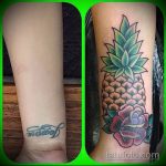 Cool verzija postojeće tetovaže ananasa - crtež je pogodan za tetovažu ananasa u akvarelu