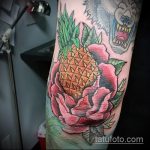 Cool verzija primijenjene tetovaže ananasa - crtež je prikladan za tetovažu ananasa na ruci