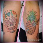 Cool verzija postojeće tetovaže ananasa - crtež je prikladan za tetovažu ananasa na nozi