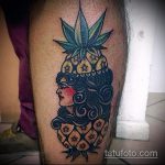 Zanimljiva verzija primijenjene tetovaže ananasa - crtež je prikladan za tetovažu ananasa na prstu