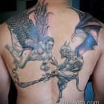 Az eredeti változat a kész tetoválás angyal és démon - a rajz alkalmas angyalszárnyak és démon tetoválás