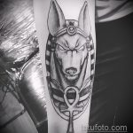 Az Anubis tetoválás tesztpéldája - a rajz alkalmas a karon lévő Anubis tetováláshoz