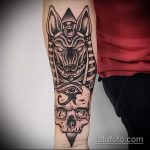 Az Anubis tetoválás érdekes változata - a rajz alkalmas anubis és bastet tetoválás megjelölésére