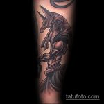 Eredeti példa a kész Anubis tetoválásra - a rajz alkalmas anubis és ra tetoválásokra