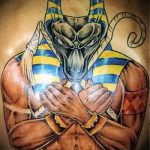Az Anubis tetoválás tesztpéldája - a rajz alkalmas Anubis isten tetoválására