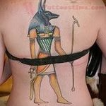 A kész Anubis tetoválás klassz változata - a rajz alkalmas Anubis tetováláshoz a karon