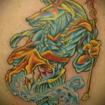 Eredeti példa egy meglévő Anubis tetoválásra - a rajz alkalmas anubis isten tetoválására