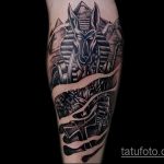 Az Anubis tetoválás tesztpéldája - a rajz alkalmas a hátán lévő Anubis tetováláshoz