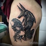 A meglévő Anubis tetoválás egyedi változata - a rajz alkalmas anubis tetováláshoz a karon