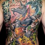 Egy érdekes példa az Anubis tetoválásra - a rajz alkalmas anubis és bastet tetoválás megjelölésére