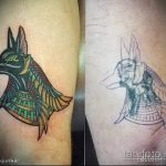 Az Anubis tetoválás tesztpéldája - a rajz alkalmas a nyakon lévő Anubis tetováláshoz