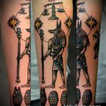 Az elvégzett Anubis tetoválás hűvös változata - a rajz alkalmas anubis tetoválásra a nyakon