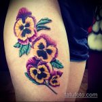 Az elkészült árvácska tetoválás egyedülálló példája - a rajz alkalmas árvácska tetoválására york számára