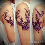 Az alkalmazott árvácska tetoválás hűvös változata - a rajz élő árvácska tetováláshoz alkalmas