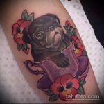 A kész árvácska tetoválás remek példája - a rajz alkalmas a karon lévő árvácskás tetováláshoz