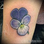 Az alkalmazott árvácska tetoválás eredeti változata - a rajz árvácska és pillangó tetováláshoz alkalmas