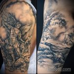 A kész tetoválás teszt verziója Mihály arkangyal - a rajz alkalmas Mihály arkangyal tetoválására a hátoldalon