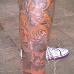 A meglévő tetoválás Mihály arkangyal eredeti változata - a rajz alkalmas Mihály arkangyal tetoválására a vállán