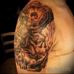 Mihály arkangyal tetoválásának tesztverziója - a rajz alkalmas Mihály arkangyal kardos tetoválására