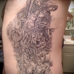 Cool változata a kész tetoválás Mihály arkangyal - a rajz alkalmas tetoválás Mihály arkangyal felirat