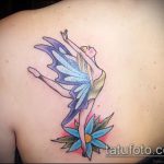 صورة وشم راقصة الباليه №130 - نسخة فريدة من النمط يمكن استخدامها جيدًا للتغيير والتطبيق كوشم راقصة باليه مع ذئب