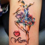 صورة وشم راقصة الباليه # 746 - نسخة رائعة من الرسم ، والتي يمكن استخدامها بسهولة للمراجعة والتطبيق كوشم راقصة الباليه الصغيرة