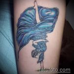 صورة وشم راقصة الباليه №230 - نسخة رائعة من الصورة ، والتي يمكن استخدامها بنجاح في المعالجة والتطبيق كراقصة باليه على الساق