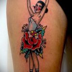 صورة وشم راقصة الباليه رقم 382 - نسخة رائعة من الصورة ، والتي يمكن استخدامها بسهولة للتغيير والتطبيق كراقصة باليه على المعصم