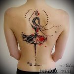 صورة وشم راقصة الباليه # 739 - نسخة رائعة من النمط الذي يمكن استخدامه بنجاح للمعالجة والتطبيق كراقصة باليه صغيرة وشم