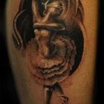 صورة وشم راقصة الباليه رقم 14 - نسخة رائعة من الرسم ، والتي يمكن استخدامها بنجاح للمراجعة والتطبيق كوشم راقصة الباليه على الذراع