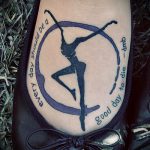 صورة وشم راقصة الباليه # 535 - نسخة مثيرة للاهتمام من النمط الذي يمكن استخدامه بسهولة للتغيير والتطبيق كراقصة باليه على الظهر