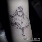 صورة وشم راقصة الباليه رقم 436 - نسخة حصرية من النمط الذي يمكن استخدامه جيدًا للتغيير والتطبيق كوشم راقصة الباليه