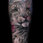 fotó a leopárd tetoválásról # 696 - a minta érdekes változata, amely könnyen használható felülvizsgálatra és alkalmazásra leopárd tetoválásként a lábán