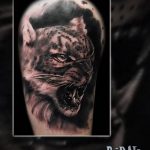 fotó a leopárd tetoválásról # 896 - a minta méltó változata, amely sikeresen használható a leopárd tetoválás feldolgozására és alkalmazására a lábán